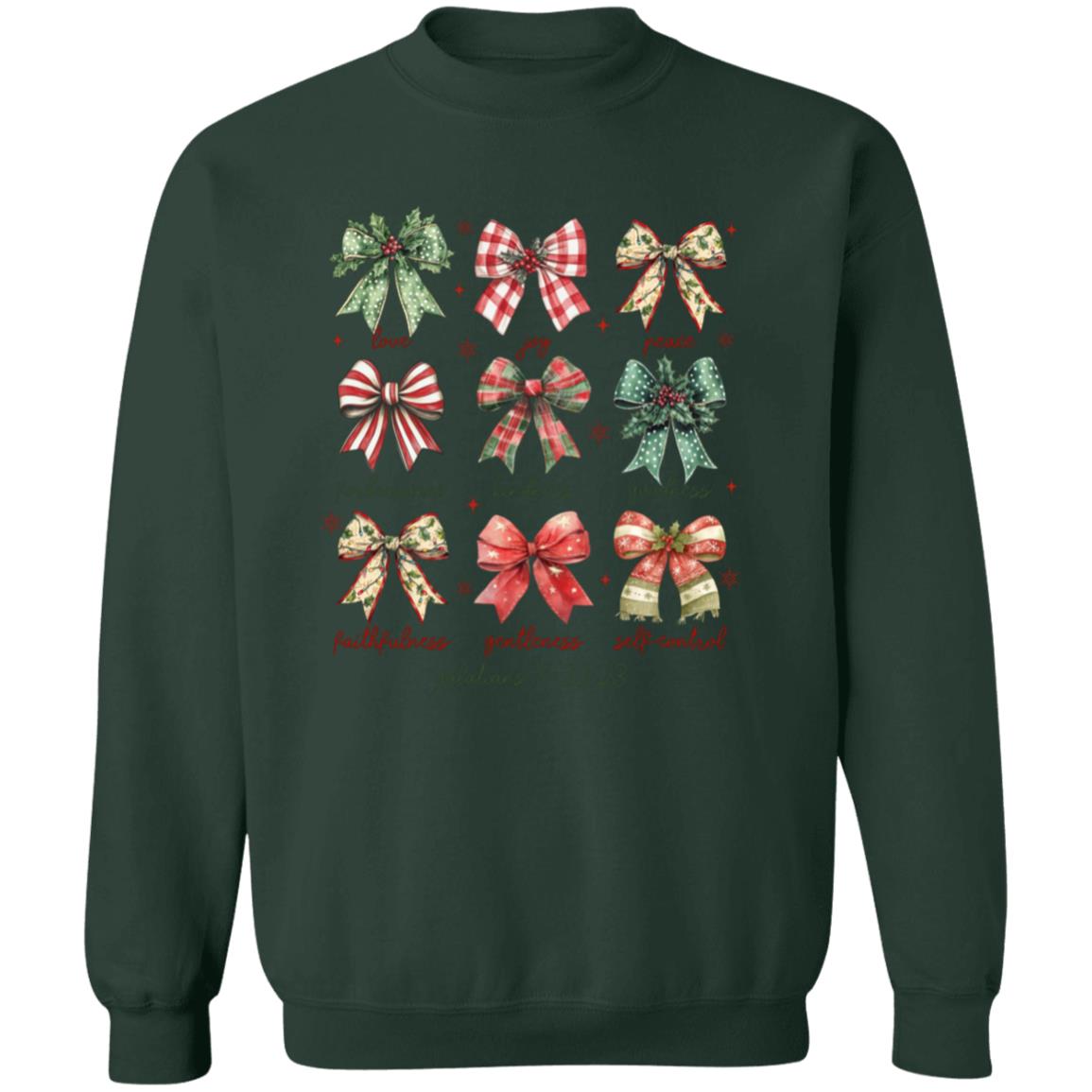 CHRISTMAS Galatians Bow Crewneck Pullover Sweatshirt