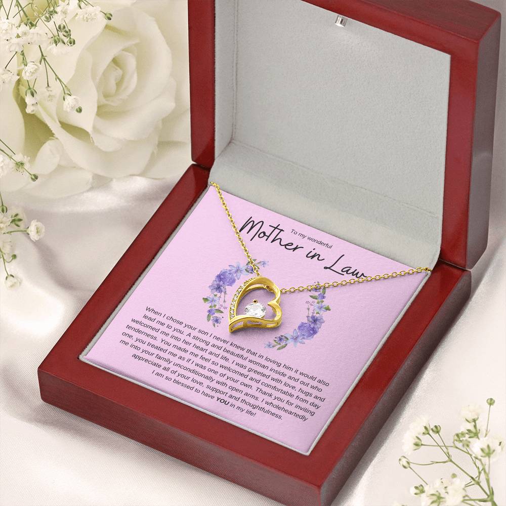 MOTHER IN LAW FOREVER LOVE HEART NECKLACE