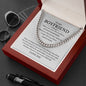TO MY BOYFRIEND CUBAN LINK CHAIN NECKLACE ANNIVERSARY VALENTINE'S DAY