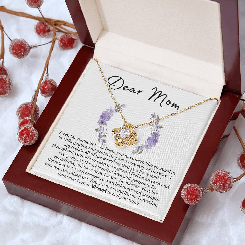 DEAR MOM LOVE KNOT NECKLACE