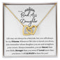 TO MY BAD ASS DAUGHTER INTERLOCKING HEARTS NECKLACE