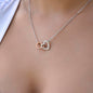 TO AN AMAZING NEW MOM MOTHER EST 2024 INTERLOCKING HEARTS NECKLACE