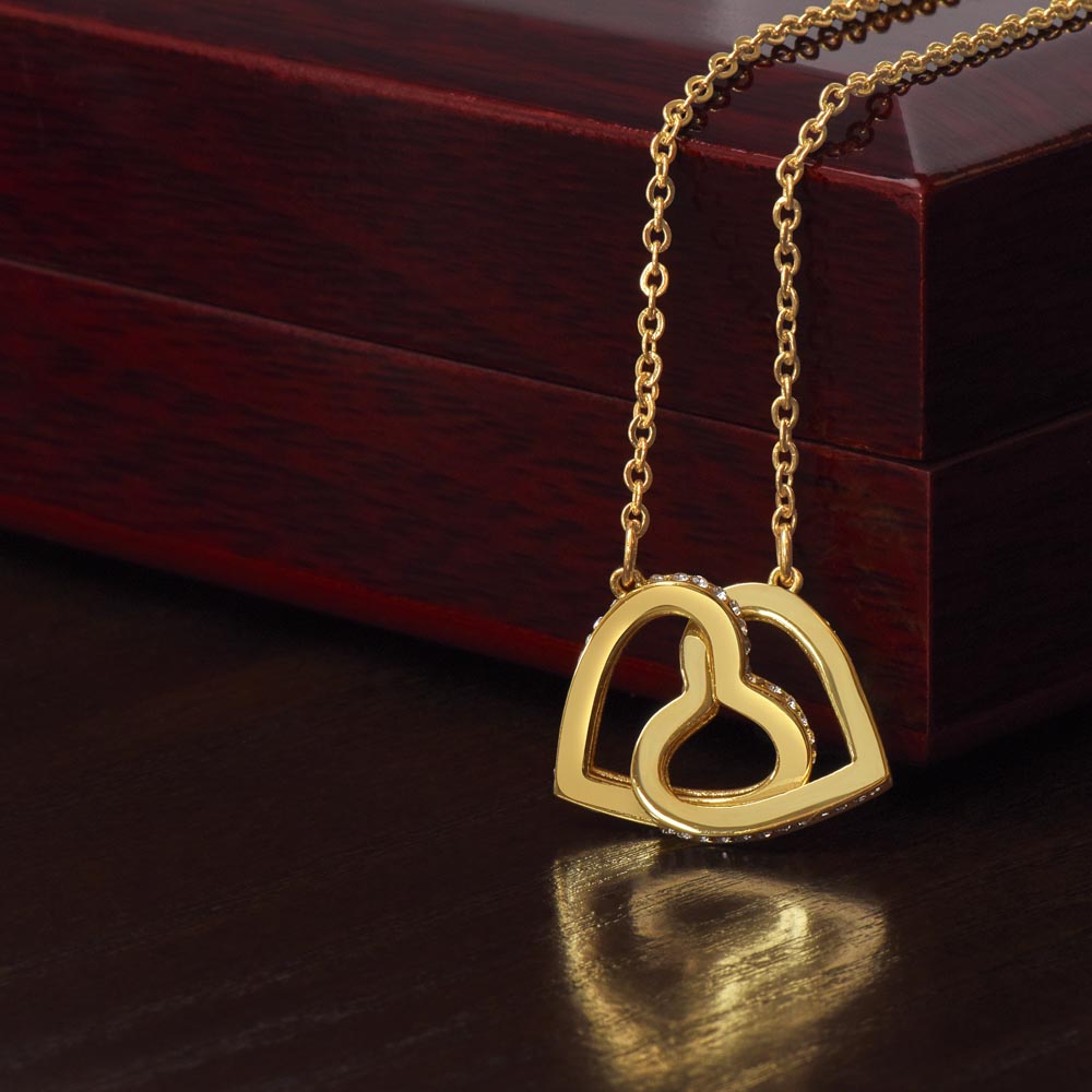 TO AN AMAZING NEW MOM MOTHER EST 2024 INTERLOCKING HEARTS NECKLACE