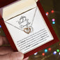 TO MY BAD ASS DAUGHTER INTERLOCKING HEARTS NECKLACE
