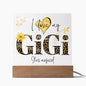 I LOVE MY GIGI SHE'S MAGICAL ACRYLIC LED NIGHT LIGHT PLAQUE LEOPARD PRINT