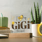 I LOVE MY GIGI SHE'S MAGICAL ACRYLIC LED NIGHT LIGHT PLAQUE LEOPARD PRINT
