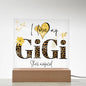 I LOVE MY GIGI SHE'S MAGICAL ACRYLIC LED NIGHT LIGHT PLAQUE LEOPARD PRINT