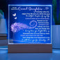 TO MY BEAUTIFUL GRAND DAUGHTER KEEPSAKE LED NIGHT LIGHT UP LAMP ACRYLIC PLAQUE