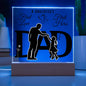 DAD GIFT LED NIGHT LIGHT UP LAMP ACRYLIC PLAQUE A DAUGHTER'S FIRST LOVE FIRST HERO