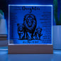 TO OUR DAUGHTER FROM MOM AND DAD LION LED KEEPSAKE NIGHT LIGHT UP LAMP ACRYLIC PLAQUE GIFT