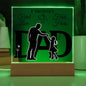 DAD GIFT LED NIGHT LIGHT UP LAMP ACRYLIC PLAQUE A DAUGHTER'S FIRST LOVE FIRST HERO
