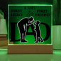 DAD KEEPSAKE LED NIGHT LIGHT UP LAMP ACRYLIC PLAQUE A SON'S FIRST HERO FIRST FRIEND