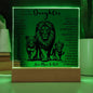 TO OUR DAUGHTER FROM MOM AND DAD LION LED KEEPSAKE NIGHT LIGHT UP LAMP ACRYLIC PLAQUE GIFT