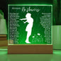 NO RAIN NO FLOWERS KEEPSAKE LED NIGHT LIGHT UP LAMP ACRYLIC PLAQUE