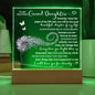 TO MY BEAUTIFUL GRAND DAUGHTER KEEPSAKE LED NIGHT LIGHT UP LAMP ACRYLIC PLAQUE
