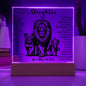 TO OUR DAUGHTER FROM MOM AND DAD LION LED KEEPSAKE NIGHT LIGHT UP LAMP ACRYLIC PLAQUE GIFT