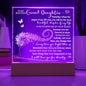 TO MY BEAUTIFUL GRAND DAUGHTER KEEPSAKE LED NIGHT LIGHT UP LAMP ACRYLIC PLAQUE