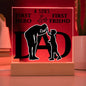 DAD KEEPSAKE LED NIGHT LIGHT UP LAMP ACRYLIC PLAQUE A SON'S FIRST HERO FIRST FRIEND