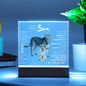 TO MY AMAZING SON KEEPSAKE LED NIGHT LIGHT UP LAMP ACRYLIC PLAQUE LIONESS