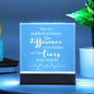 HEALTHCARE GIFT LED LIGHT UP PLAQUE - NEVER UNDERESTIMATE THE DIFFERENCE YOU MAKE OR THE LIVES YOU TOUCH