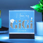 I LOVE MY GIGI SHE'S MAGICAL ACRYLIC LED NIGHT LIGHT PLAQUE LEOPARD PRINT