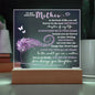 TO MY AMAZING MOTHER KEEPSAKE LED NIGHT LIGHT UP LAMP ACRYLIC PLAQUE GIFT