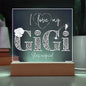 I LOVE MY GIGI SHE'S MAGICAL ACRYLIC LED NIGHT LIGHT PLAQUE LEOPARD PRINT