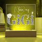 I LOVE MY GIGI SHE'S MAGICAL ACRYLIC LED NIGHT LIGHT PLAQUE LEOPARD PRINT