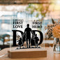 A DAUGHTER'S FIRST LOVE A SON'S FIRST HERO DAD KEEPSAKE LED NIGHT LIGHT UP LAMP ACRYLIC PLAQUE