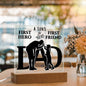 DAD KEEPSAKE LED NIGHT LIGHT UP LAMP ACRYLIC PLAQUE A SON'S FIRST HERO FIRST FRIEND