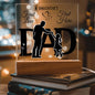 DAD GIFT LED NIGHT LIGHT UP LAMP ACRYLIC PLAQUE A DAUGHTER'S FIRST LOVE FIRST HERO