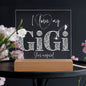 I LOVE MY GIGI SHE'S MAGICAL ACRYLIC LED NIGHT LIGHT PLAQUE LEOPARD PRINT