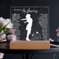NO RAIN NO FLOWERS KEEPSAKE LED NIGHT LIGHT UP LAMP ACRYLIC PLAQUE