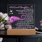 TO MY BEAUTIFUL GRAND DAUGHTER KEEPSAKE LED NIGHT LIGHT UP LAMP ACRYLIC PLAQUE