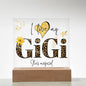 I LOVE MY GIGI SHE'S MAGICAL ACRYLIC LED NIGHT LIGHT PLAQUE LEOPARD PRINT