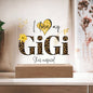 I LOVE MY GIGI SHE'S MAGICAL ACRYLIC LED NIGHT LIGHT PLAQUE LEOPARD PRINT