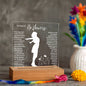 NO RAIN NO FLOWERS KEEPSAKE LED NIGHT LIGHT UP LAMP ACRYLIC PLAQUE