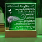 TO MY BEAUTIFUL GRAND DAUGHTER KEEPSAKE LED NIGHT LIGHT UP LAMP ACRYLIC PLAQUE