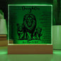 TO OUR DAUGHTER FROM MOM AND DAD LION LED KEEPSAKE NIGHT LIGHT UP LAMP ACRYLIC PLAQUE GIFT