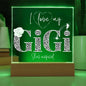 I LOVE MY GIGI SHE'S MAGICAL ACRYLIC LED NIGHT LIGHT PLAQUE LEOPARD PRINT