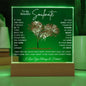 TO MY SOULMATE LED NIGHT LIGHT UP LAMP ACRYLIC PLAQUE