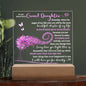 TO MY BEAUTIFUL GRAND DAUGHTER KEEPSAKE LED NIGHT LIGHT UP LAMP ACRYLIC PLAQUE