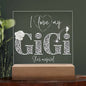 I LOVE MY GIGI SHE'S MAGICAL ACRYLIC LED NIGHT LIGHT PLAQUE LEOPARD PRINT