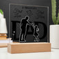 DAD GIFT LED NIGHT LIGHT UP LAMP ACRYLIC PLAQUE A DAUGHTER'S FIRST LOVE FIRST HERO