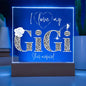 I LOVE MY GIGI SHE'S MAGICAL ACRYLIC LED NIGHT LIGHT PLAQUE LEOPARD PRINT