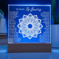 NO RAIN NO FLOWERS KEEPSAKE LED NIGHT LIGHT UP LAMP ACRYLIC PLAQUE