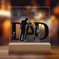 DAD GIFT LED NIGHT LIGHT UP LAMP ACRYLIC PLAQUE A DAUGHTER'S FIRST LOVE FIRST HERO