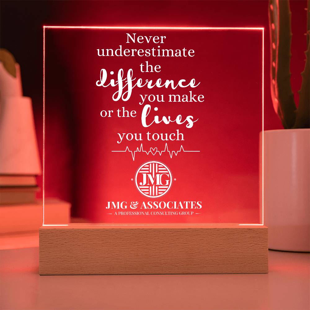 CUSTOM JMG & ASSOCIATES ACRYLIC PLAQUE