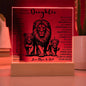 TO OUR DAUGHTER FROM MOM AND DAD LION LED KEEPSAKE NIGHT LIGHT UP LAMP ACRYLIC PLAQUE GIFT