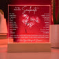 TO MY SOULMATE LED NIGHT LIGHT UP LAMP ACRYLIC PLAQUE
